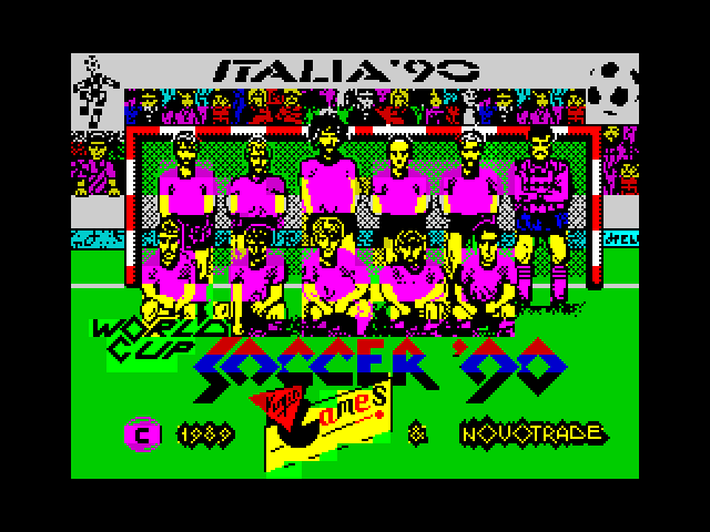 World Cup Soccer title screen for ZX Spectrum